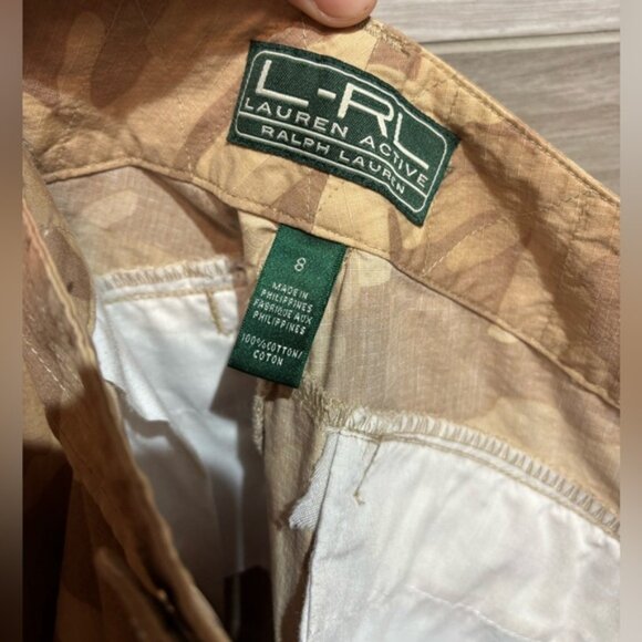 Ralph Lauren Camo Cargo Pants Lightweight Cotton Safari style size 8 - Picture 4 of 9